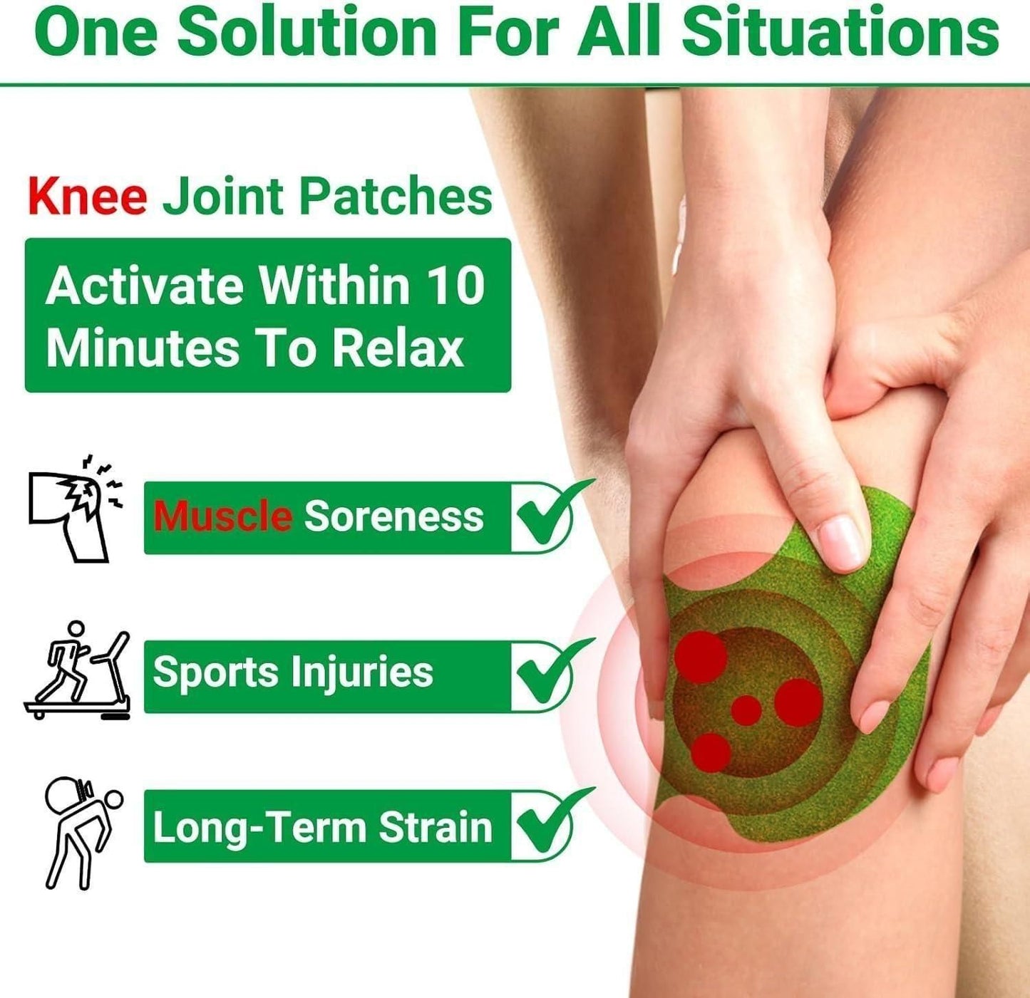 Herbal Knee Patch for Joint Ache Pain Pack of 1 (10pc)