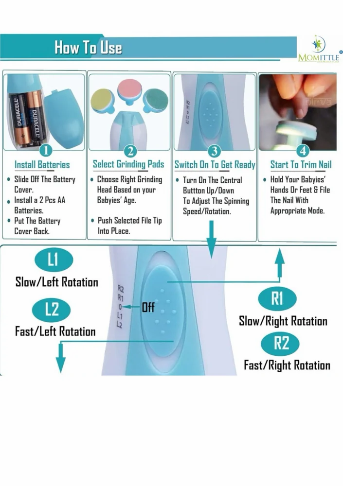 Blue Baby Electric Nail Trimmer