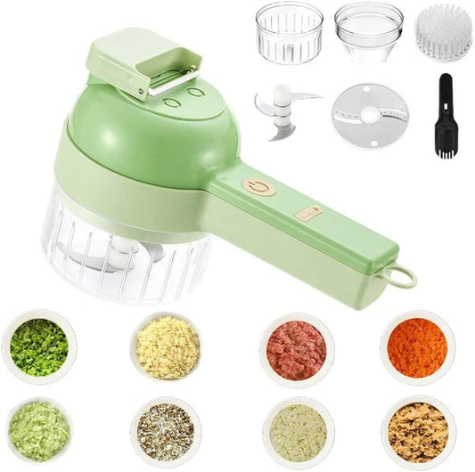 Time Saver 4-in-1 Portable Electric Food Chopper