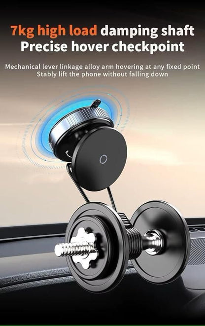 360° Magnetic Foldable Car Phone Holder | Strong Magnetic Grip Dashboard & Windshield Mount | Adjustable, Compact & Stylish Design